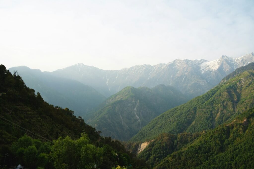 Mountain range view from Naddi View Point, McLeod Ganj, Dharamshala