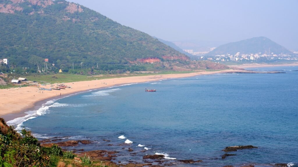 Seethakonda Beach coastline, Visakhapatnam, Andhra Pradesh