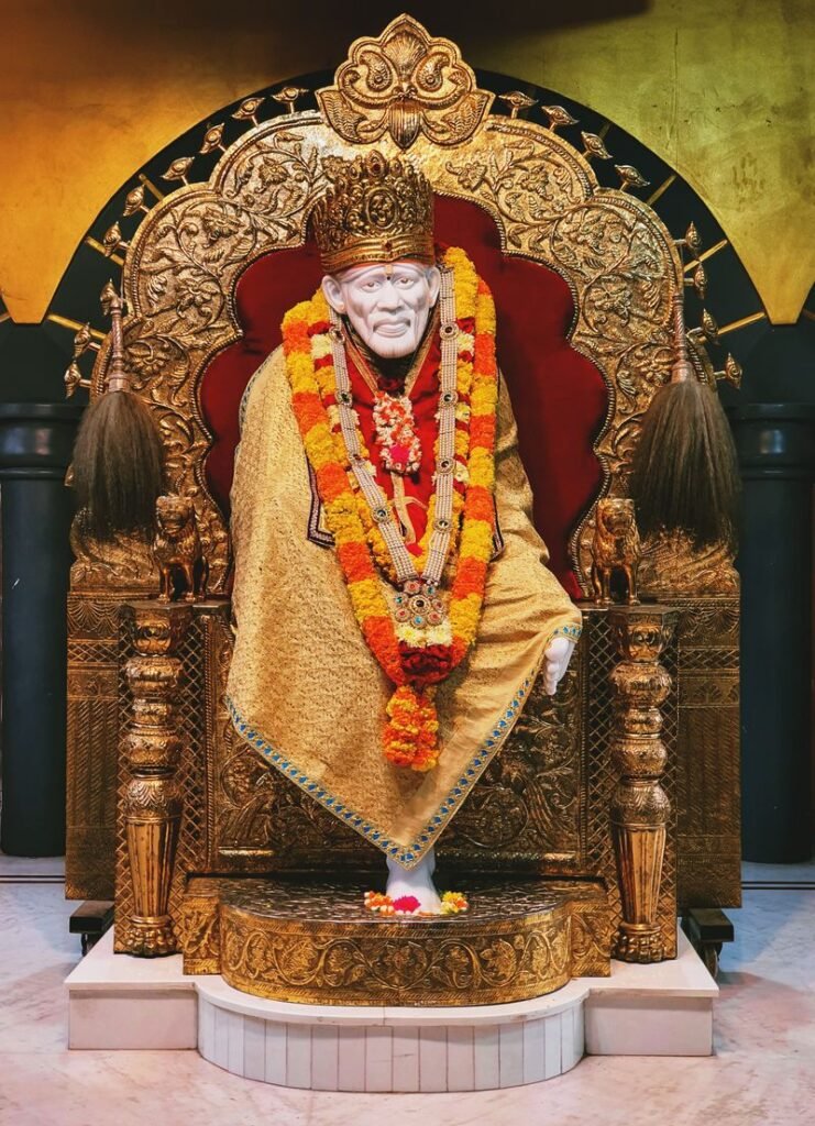 Sai Baba statue at Shirdi temple