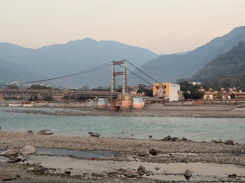 Laxman Jhula bridge over the Ganges, Rishikesh