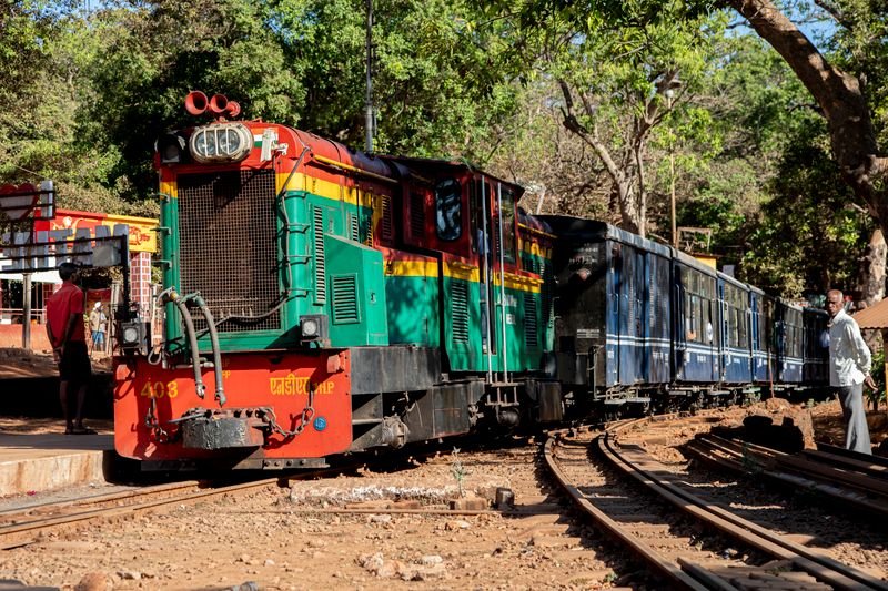 Matheran toy train in the forest